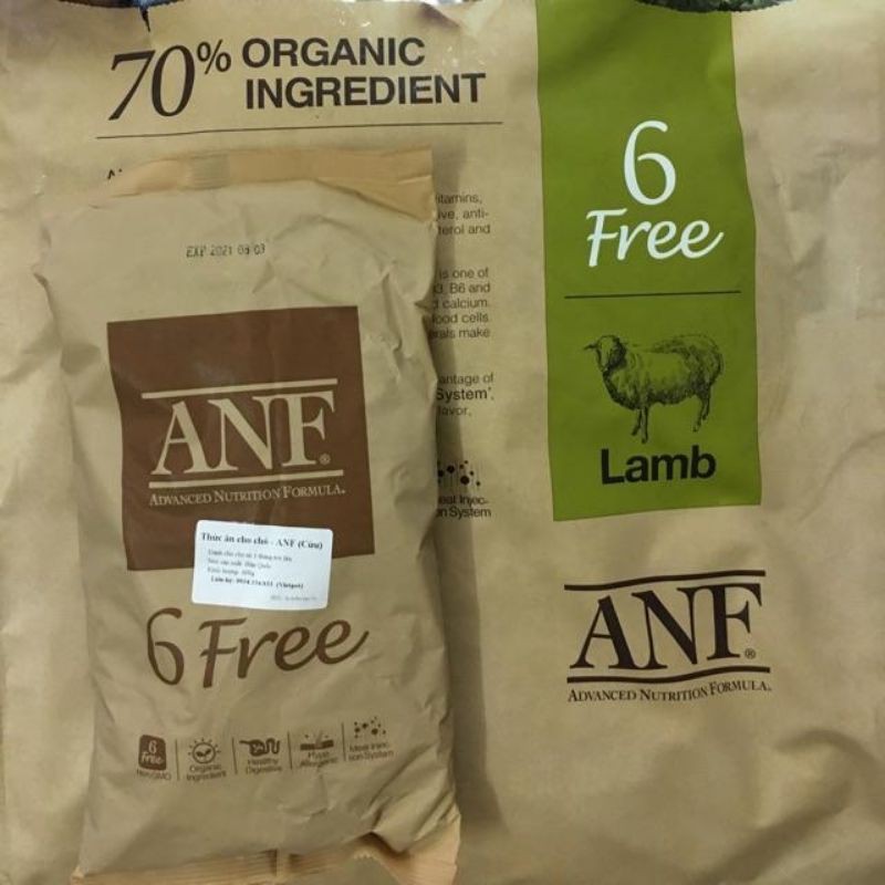 ANF Thức ăn hạt hữu cơ cho chó - 3 VỊ CỪU, VỊT và CÁ HỒI  - NK Hàn Quốc