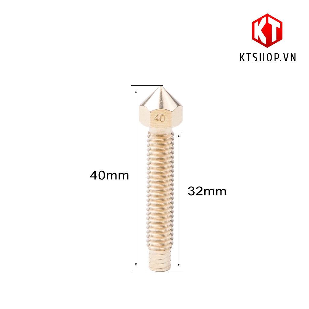 Đầu phun E3D 1.75mm siêu dài 40mm