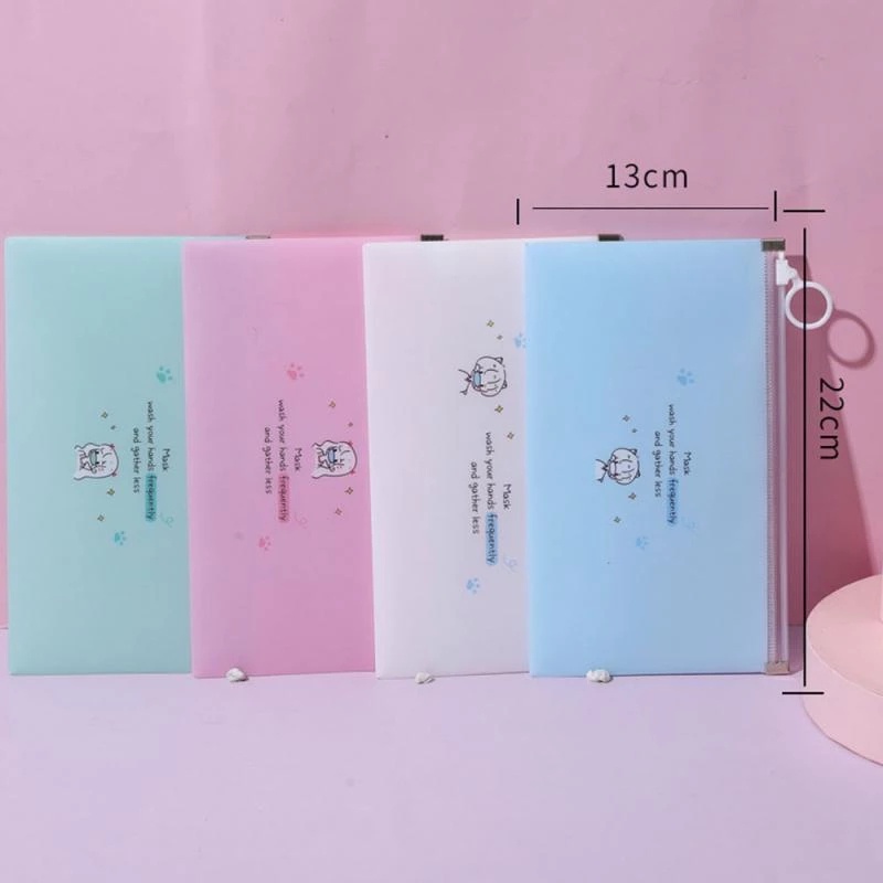[Hàng mới về] Túi đựng khẩu trang bằng nhựa Pp màu sắc xinh xắn độc đáo