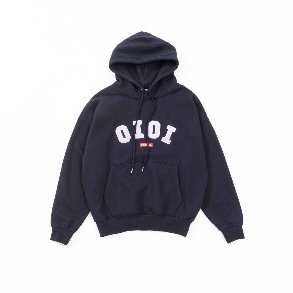 HOODIE PHONG CÁCH HÀN QUỐC LOGO THÊU BÔNG XÙ