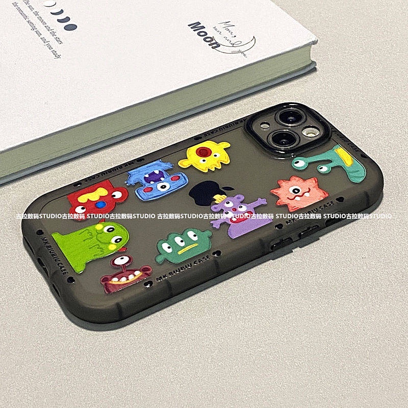 Ốp điện thoại silicon mềm bo góc in quái vật thích hợp cho Iphone13 Apple 11 12 Xs X/XR RNIV