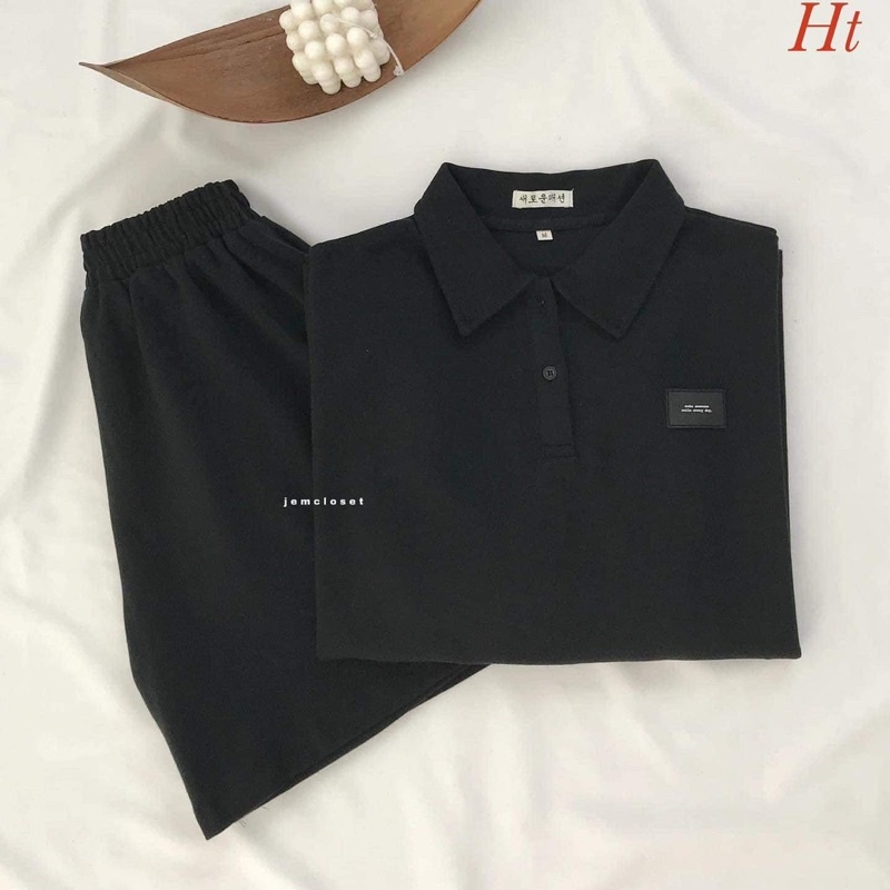 Bộ đùi polo mác đen HT11