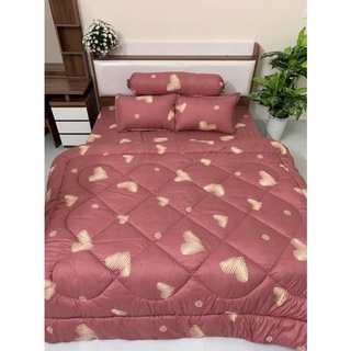 Trọn Bộ Chăn phao ga gối 4 món trần bông dày 2mx2m2