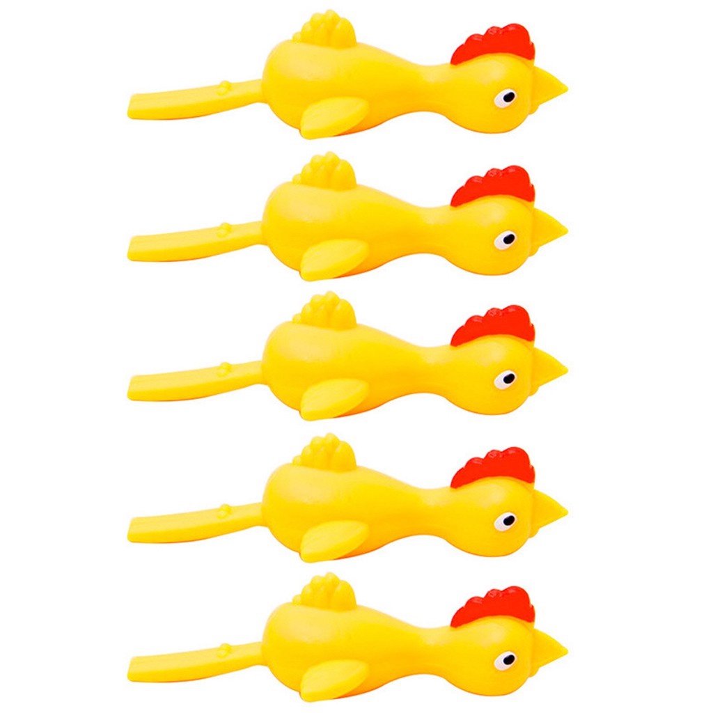 Bộ 5 Đồ Chơi Ná Cao Su Hình Gà Vàng Ngộ Nghĩnh
