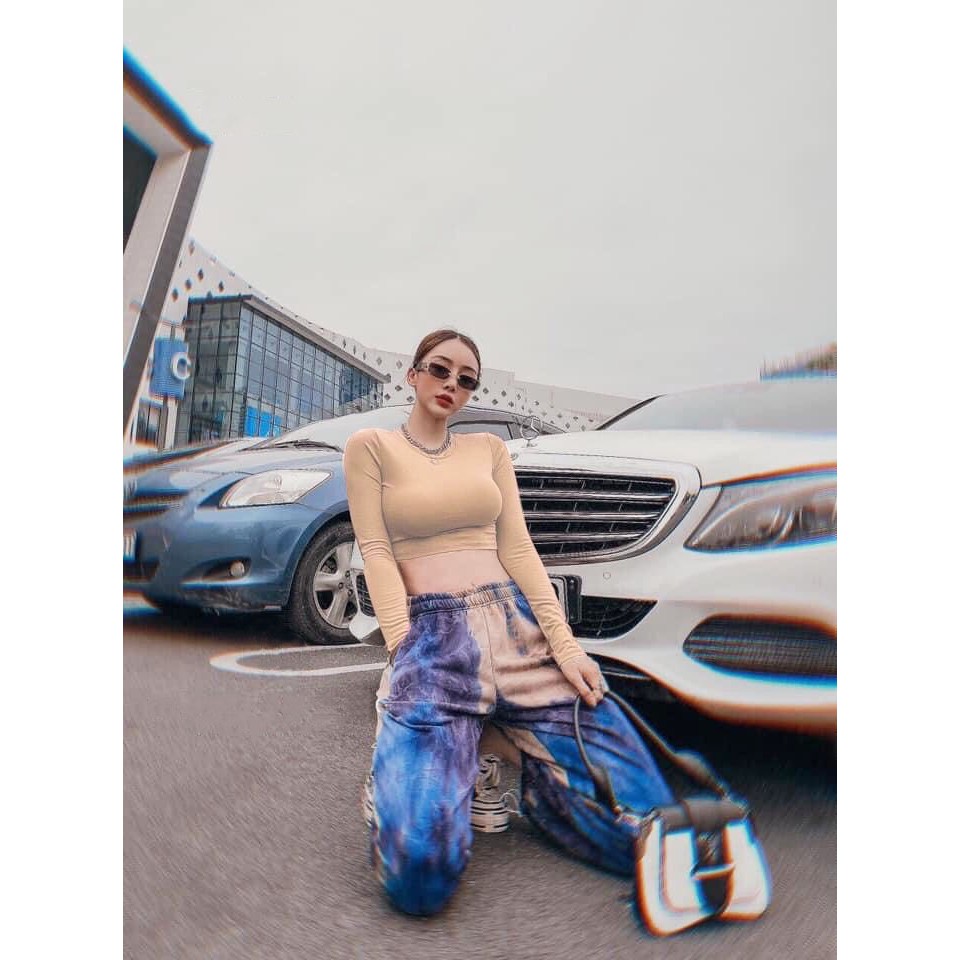 [Mã FAMAYWA giảm 10K đơn 50K] Áo Croptop Tay Dài Dáng Ôm Len Tăm (hình thật/có video/sẵn) | BigBuy360 - bigbuy360.vn