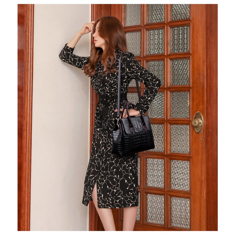 Túi Xách Da Cá Sấu Phong Cách Retro Thời Trang Cho Nữ