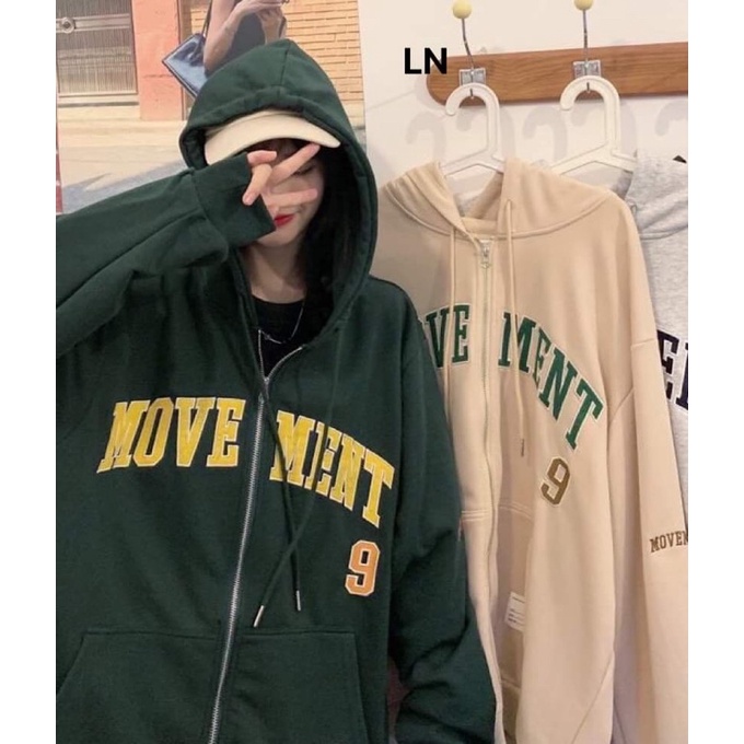 Áo khoác nỉ MOVE MENT mũ 2 lớp TH6