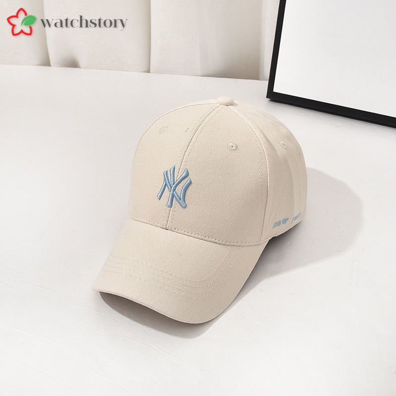 Mũ lưỡi trai MLB bằng vải cotton chống nắng in chữ New York Yankees dành cho nam và nữ