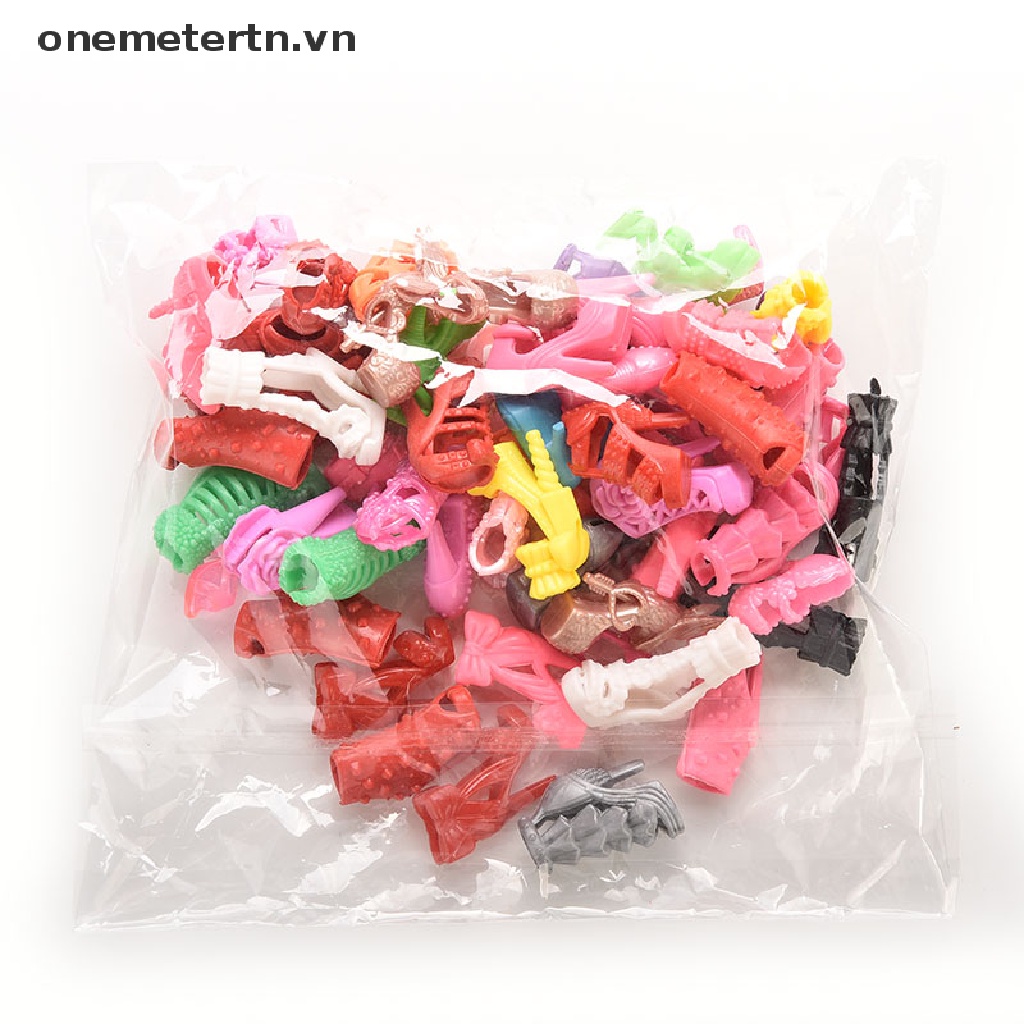Set 15 / 30 / 60 Đôi Giày Cao Gót Nhiều Kiểu Dáng Xinh Xắn Dành Cho Búp Bê Barbie