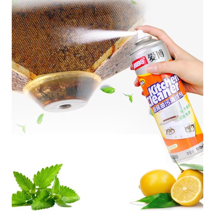 [Chai Xịt Màu Cam] Bình xịt bọt tuyết tẩy rửa siêu sạch Kitchen Cleaner nhà bếp 500ml