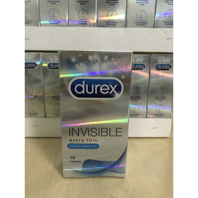 [Combo 3 Hộp] Bao Cao Su Durex INVISIBLE - BCS SIÊU MỎNG CẢM GIÁC CHÂN THẬT - 3 Hộp 30 BAO