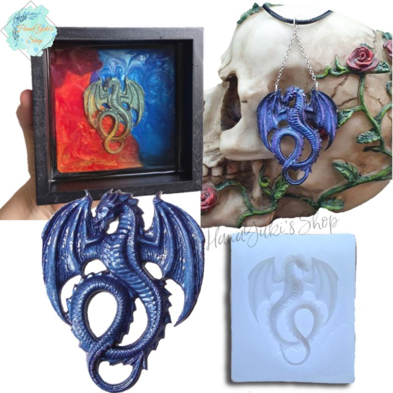 Khuôn Silicon Hình Rồng Dragon dùng trong thủ công Resin, Jesmonite, đất sét, xi măng, thạch cao....