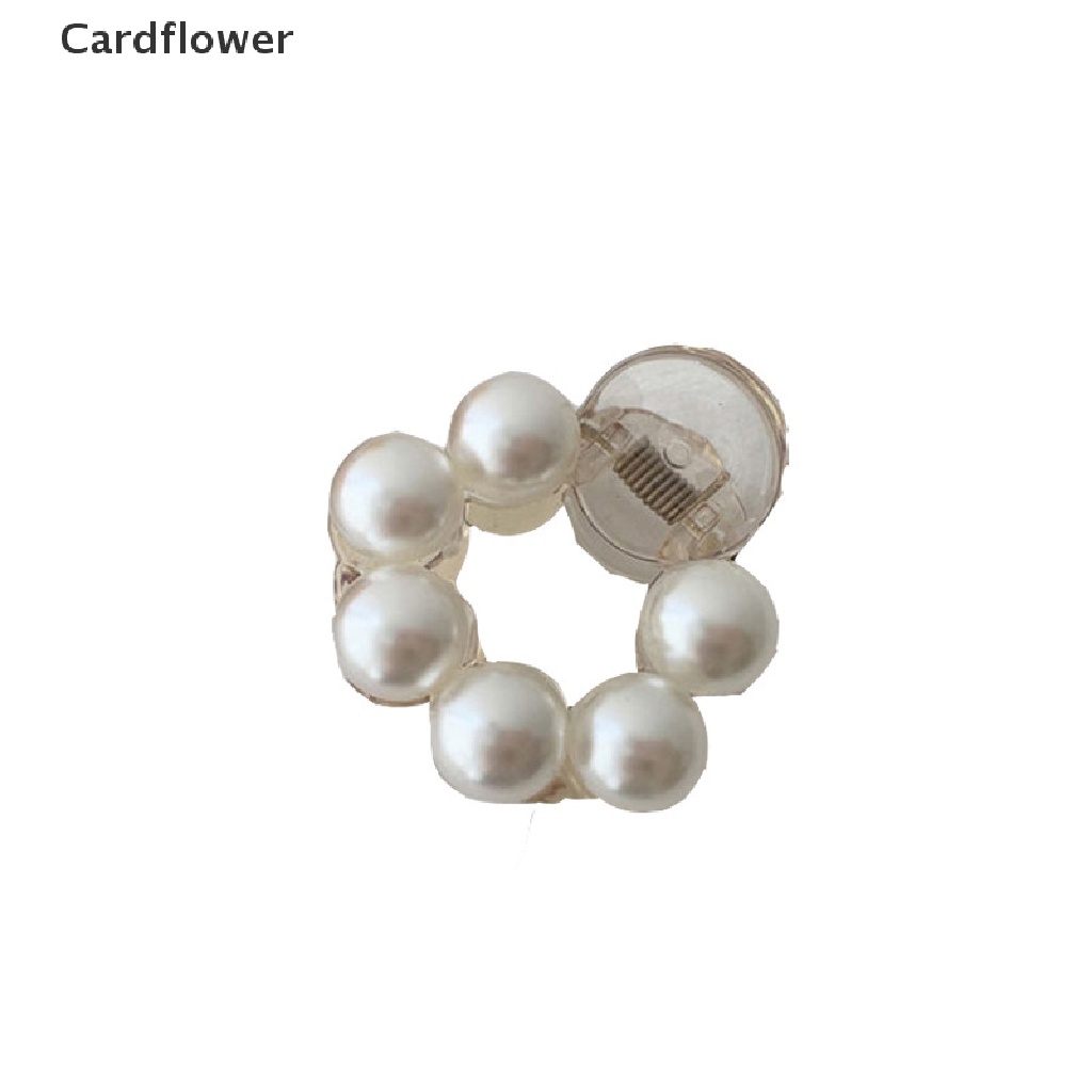 < Cardflower > Kẹp Tóc Đính Ngọc Trai Tròn Mini Thời Trang Sang Trọng Cho Nữ