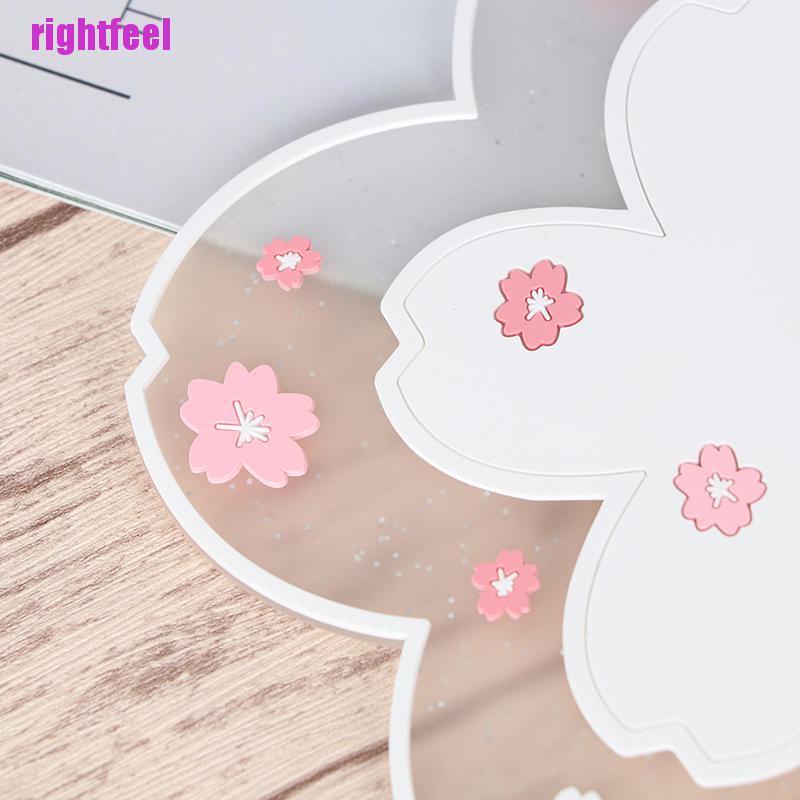 Miếng Lót Ly Cách Nhiệt Chống Trượt Họa Tiết Hoa Anh Đào Xinh Xắn