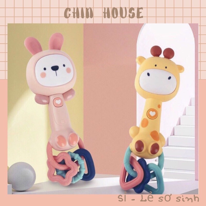 GẶM NƯỚU XÚC XẮC HÌNH THÚ CÓ ĐÈN PHÁT NHẠC CHO BÉ
