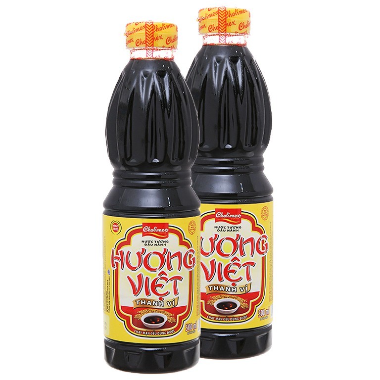 Nước tương đậu nành thanh vị Hương Việt chai 500ml (1 chai)