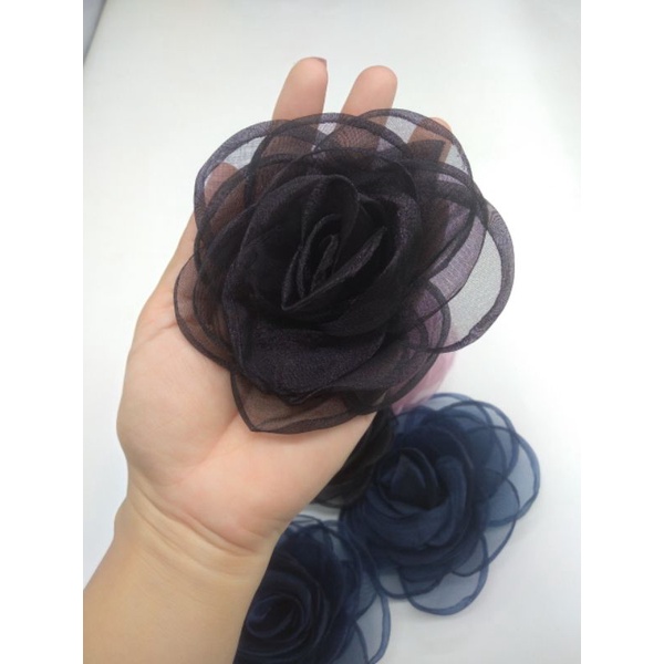 Set 2 nơ ren trang trí giày nhựa đi mưa trang trí giày