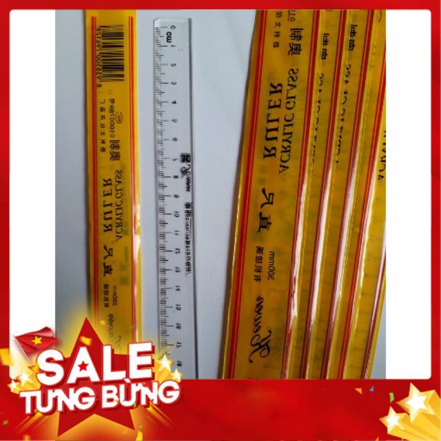 Thước kẻ mica 20cm - 30cm٩۶