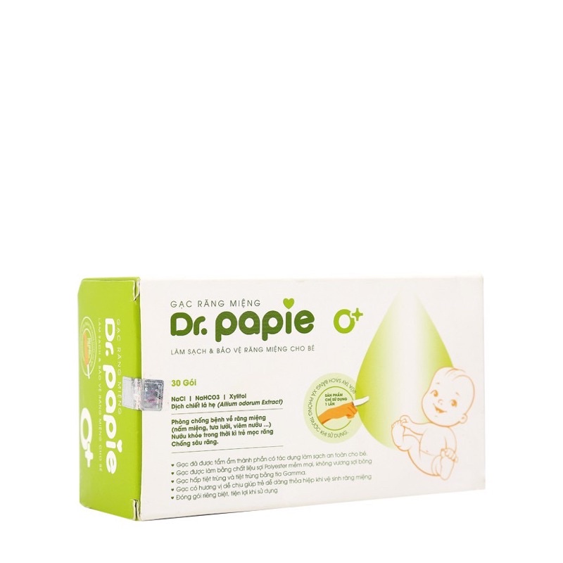 Gạt rơ lưỡi Dr Papie 30 túi