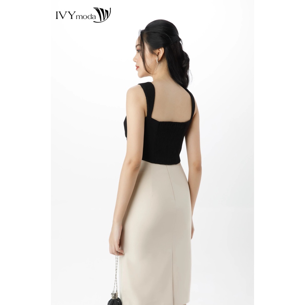 Áo wrapped lụa nữ IVY moda MS 12B9291