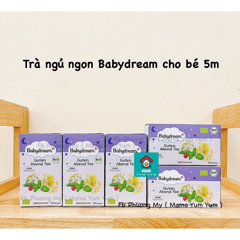 Mẫu mới Date 2023 Trà thảo mộc hữu cơ giúp bé ngủ ngon Babydream của Đức 5 tháng