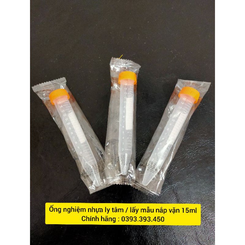 Ống nghiệm nhựa ly tâm / lấy mẫu có nắp vặn 15ml | Thế Giới Skin Care