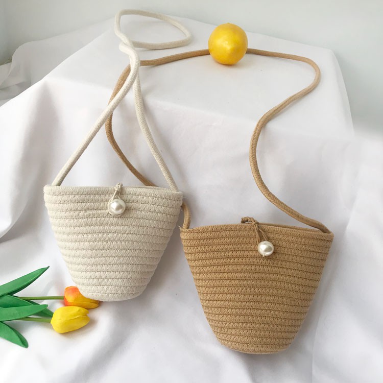 Labonia-Túi cói đeo chéo phong cách cổ điển thanh lịch dành cho nữ