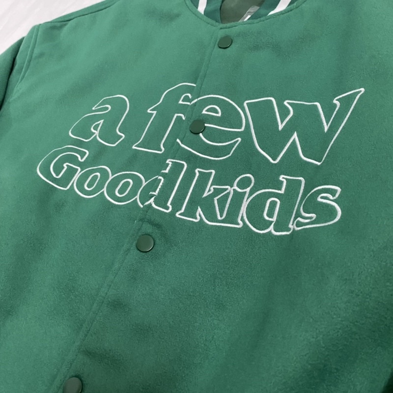 Áo Khoác a few good kids - Vasirty jaket dạ thêu dập 2 lớp nam nữ