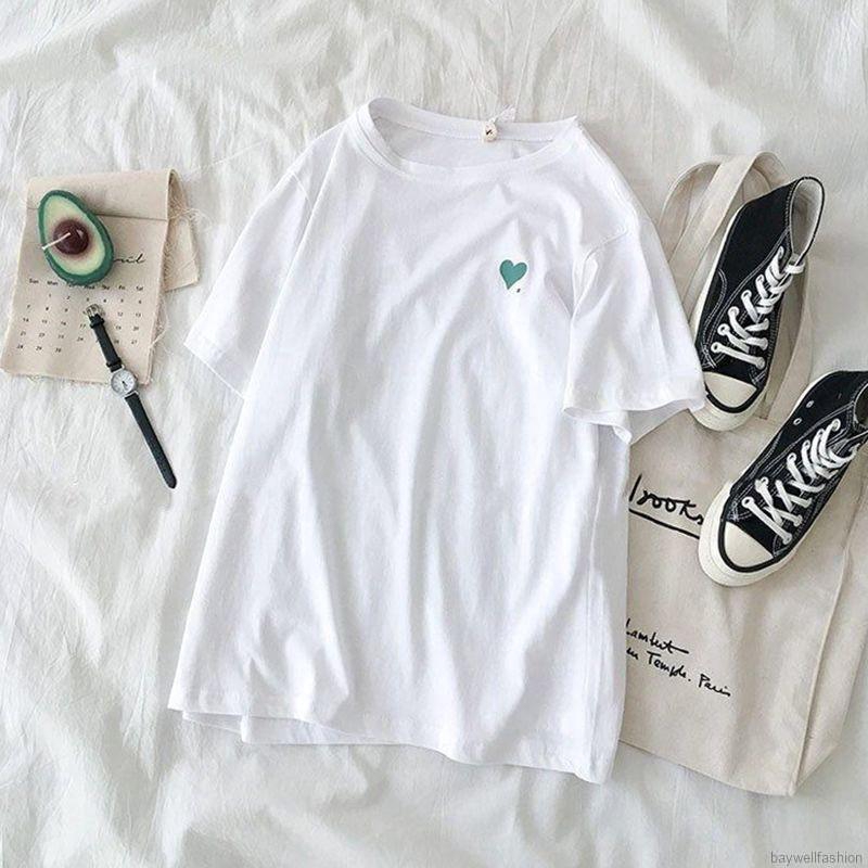 [Baywellfashion]Set áo thun tay ngắn + quần dài thiết kế đơn giản cho phái nữ | BigBuy360 - bigbuy360.vn