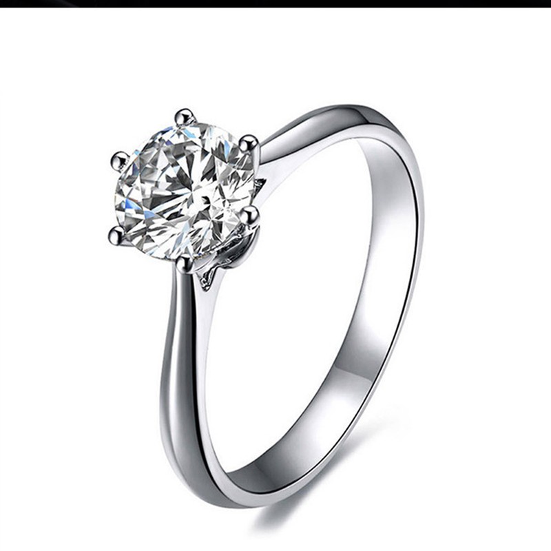 Nhẫn mạ bạc 925 đính đá lấp lánh R366 thời trang dành cho nữ