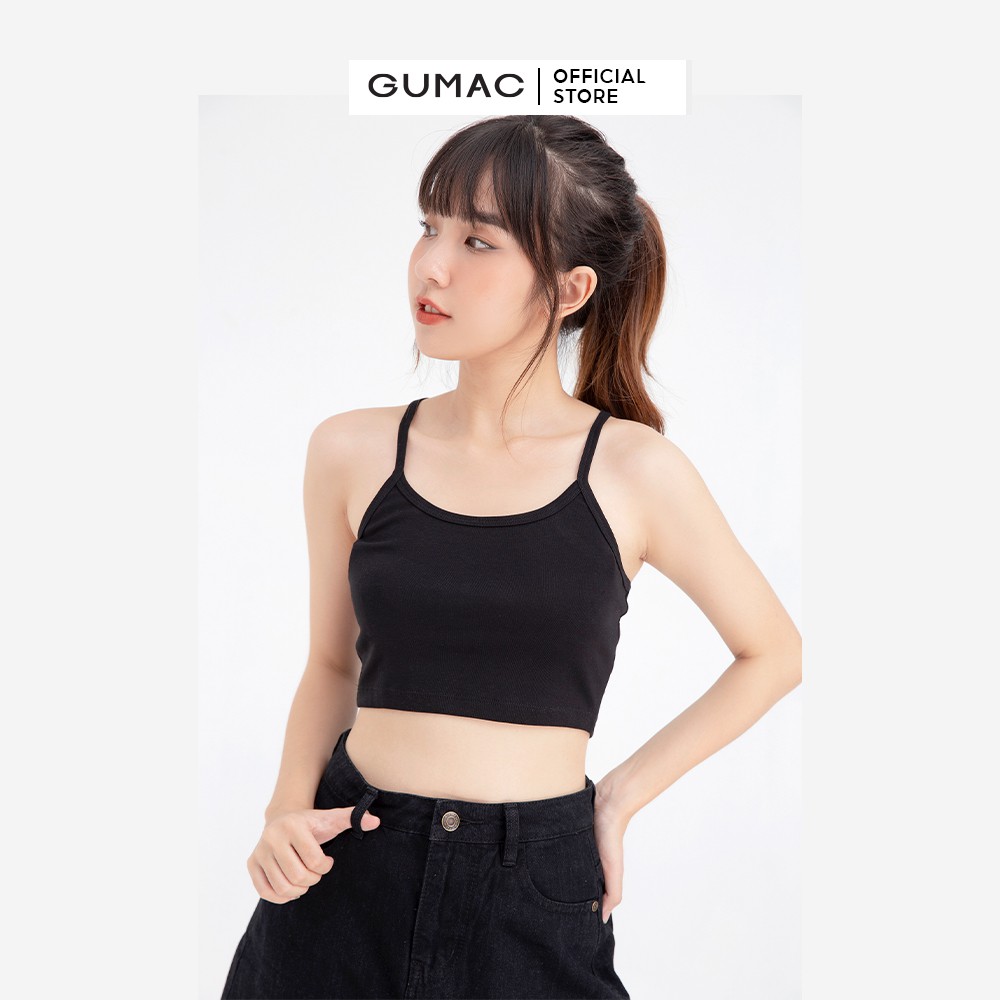 [Mã WABRGB11 giảm 10% đơn từ 250k] Áo croptop 2 dây GUMAC ATB636 | BigBuy360 - bigbuy360.vn