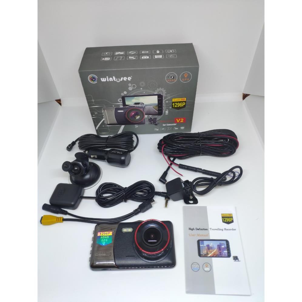 [Tặng thẻ nhớ 32G] Camera hành trình giá rẻ wintosee V2 GPS_ADAS cảnh báo làn đường-cảnh báo tốc độ | BigBuy360 - bigbuy360.vn