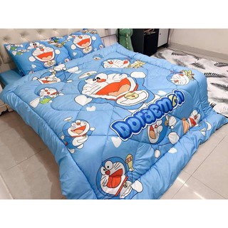 SÉT CHĂN PHAO 5 MÓN COTTON POLY 3D - DOREMON