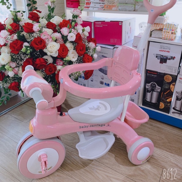 Xe Đạp 3 Bánh Có Cần Đẩy Có Thể Phát Nhạc 688 Cho Bé