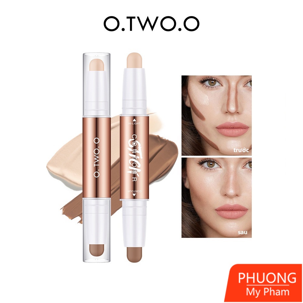 Bút Tạo Khối O.TWO.O 2 Trong 1 Glow Lift Light Shadow Contour Stick