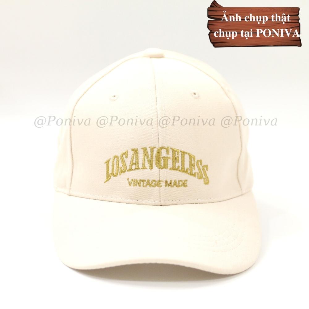 Mũ lưỡi trai ❤️ Nón kết thêu chữ Losangele.ss chất kaki cao cấp form unisex phong cách Ulzzang PONIVA siêu hot