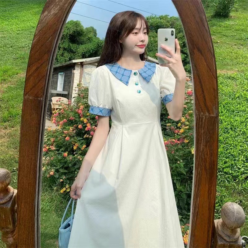 Đầm polo trơn nữ chất đẹp - Váy Polo cổ bẻ ôm body tay ngắn chất cotton nữ tính-7shine