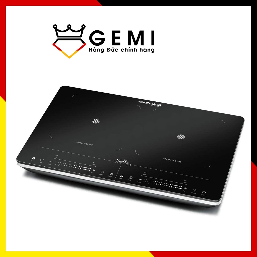 Bếp từ đôi Rommelsbacher CT 3420/IN, công suất 3400W, bếp lắp dương