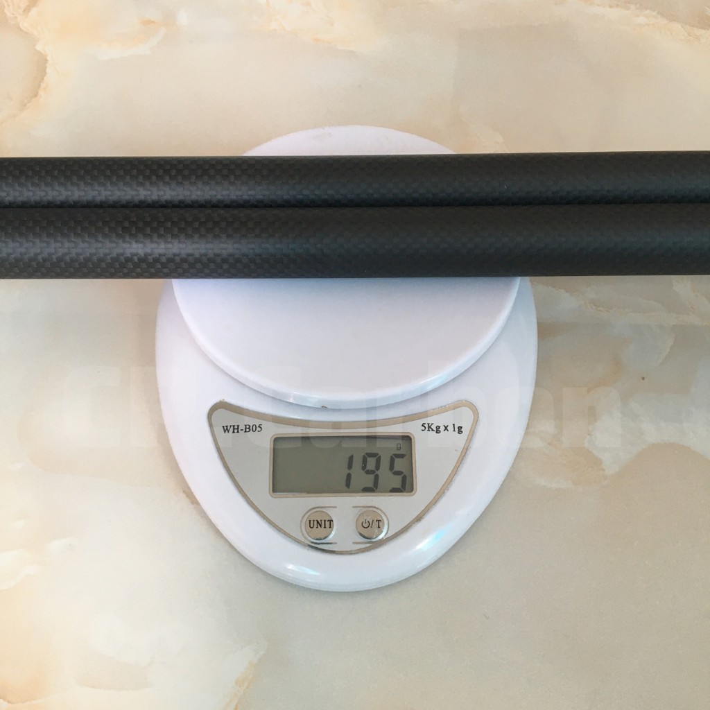 Ống carbon 3K rỗng dài 1 mét, đường kính ngoài 21mm, đường kính trong 19mm