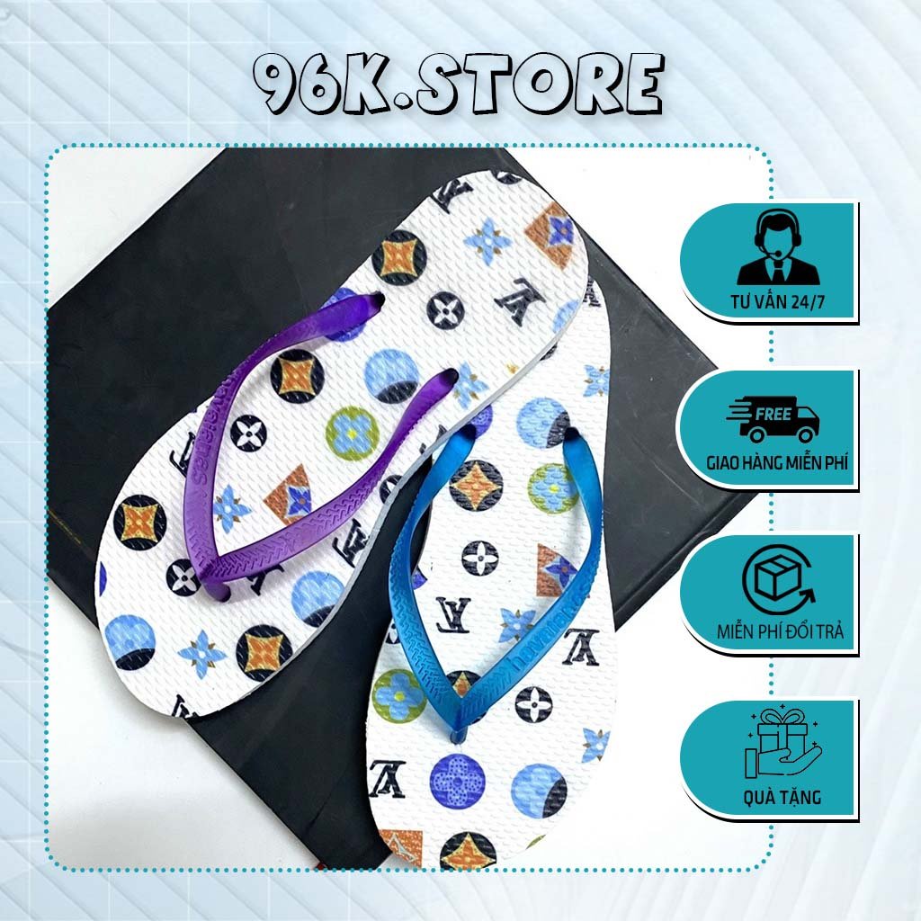 Dép Lào/Dép kẹp Chất Liệu Cao Su Mẫu Lv 3D