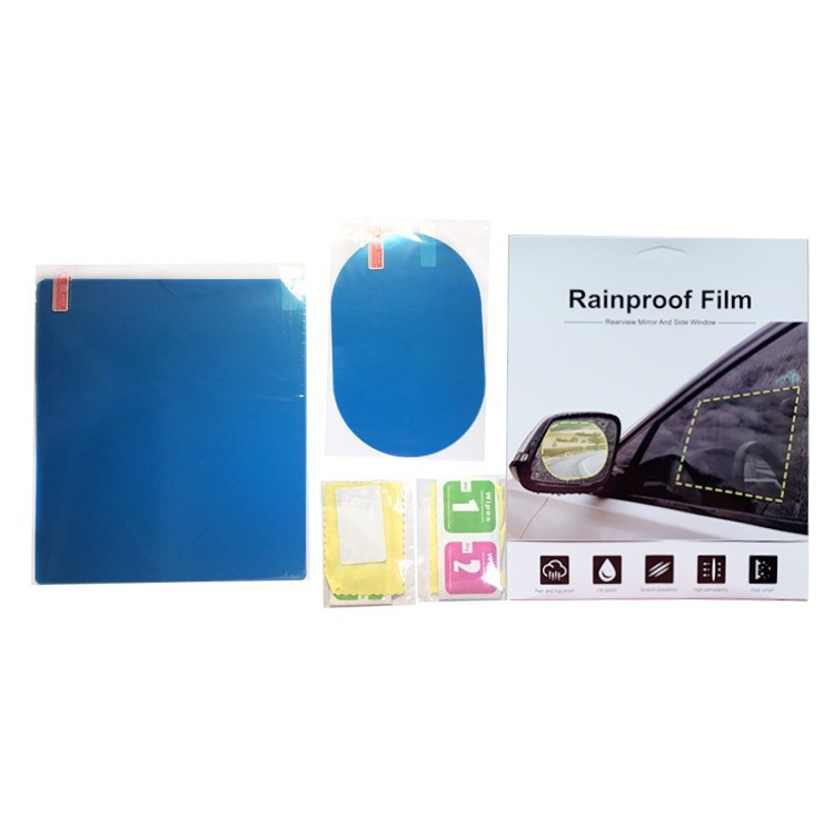 Bộ 4 Miếng Dán Chống Nước Gương Kính Ô Tô 0,12mm, Miếng Dán Chống Bám Nước Gương Chiếu Hậu NANO Loại 1