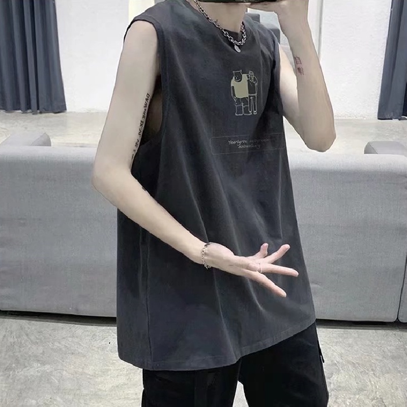 Áo Thun Nam Ba Lỗ Dáng Rộng In Hình anime Thời Trang Size M-5XL