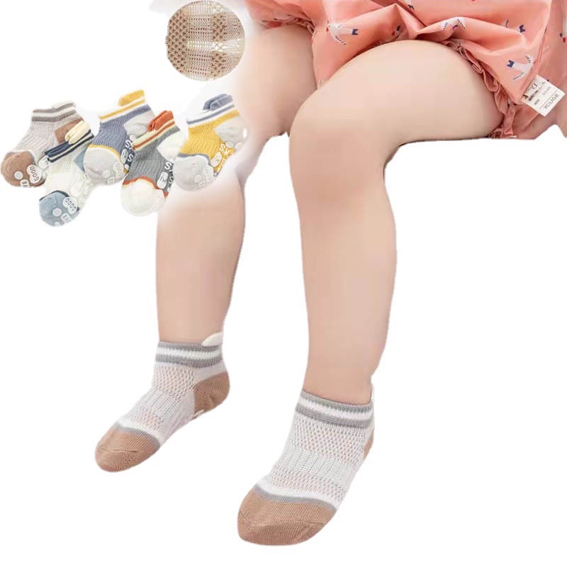 Set 5 đôi tất lưới KIDS SOCK thoáng chân chống trơn trượt cho bé từ 0-4 tuổi