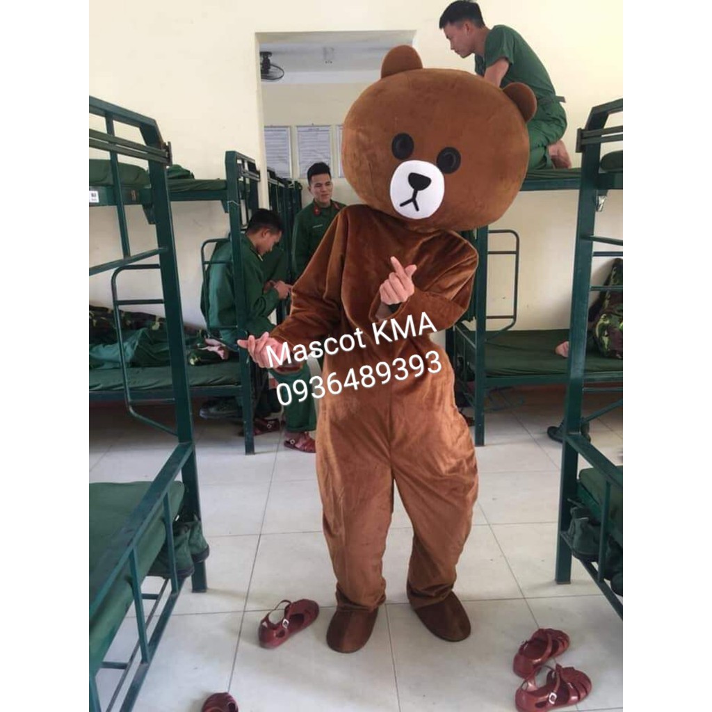 Mascot Gấu Brown đủ biểu cảm tự lắp ghép