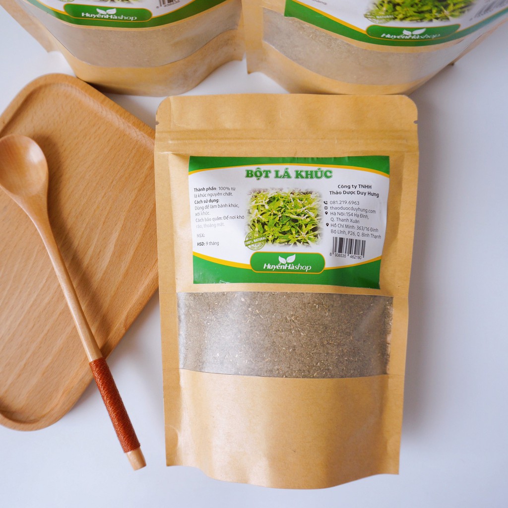 Bột lá khúc nếp 100% nguyên chất (Gói 100g) - Huyền Hà Shop