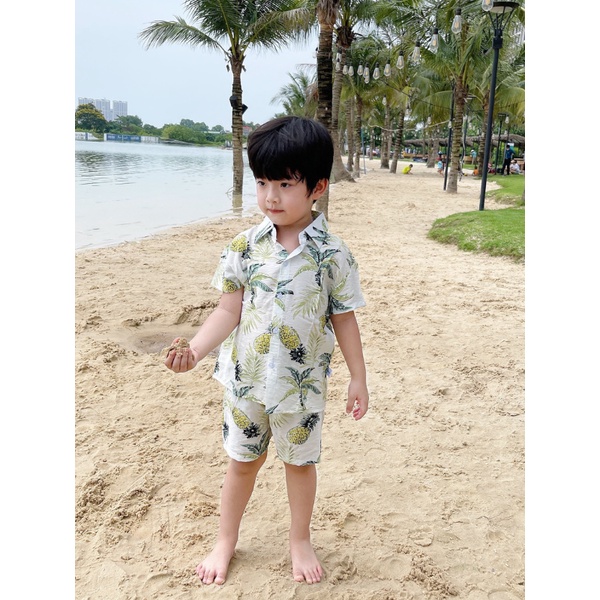 Bộ đũi hoa quả kèm kính đi biển đi du lịch cho bé trai bé gái 1 2 3 4 5 6 7 8 9 tuổi Beekidsmemory