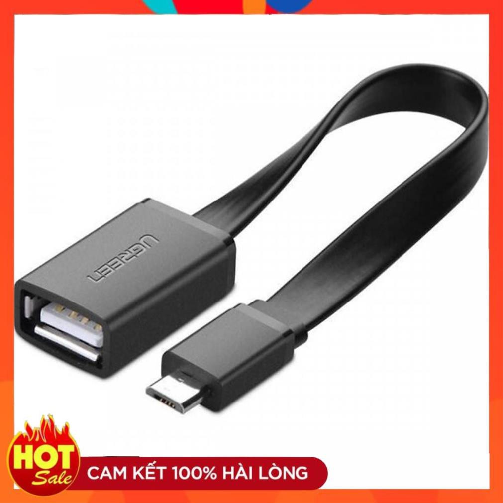 [Chính Hãng] Cáp OTG Micro USB 2.0 chính hãng Ugreen UG-10821 cao cấp màu đen_Bảo hành 18 tháng