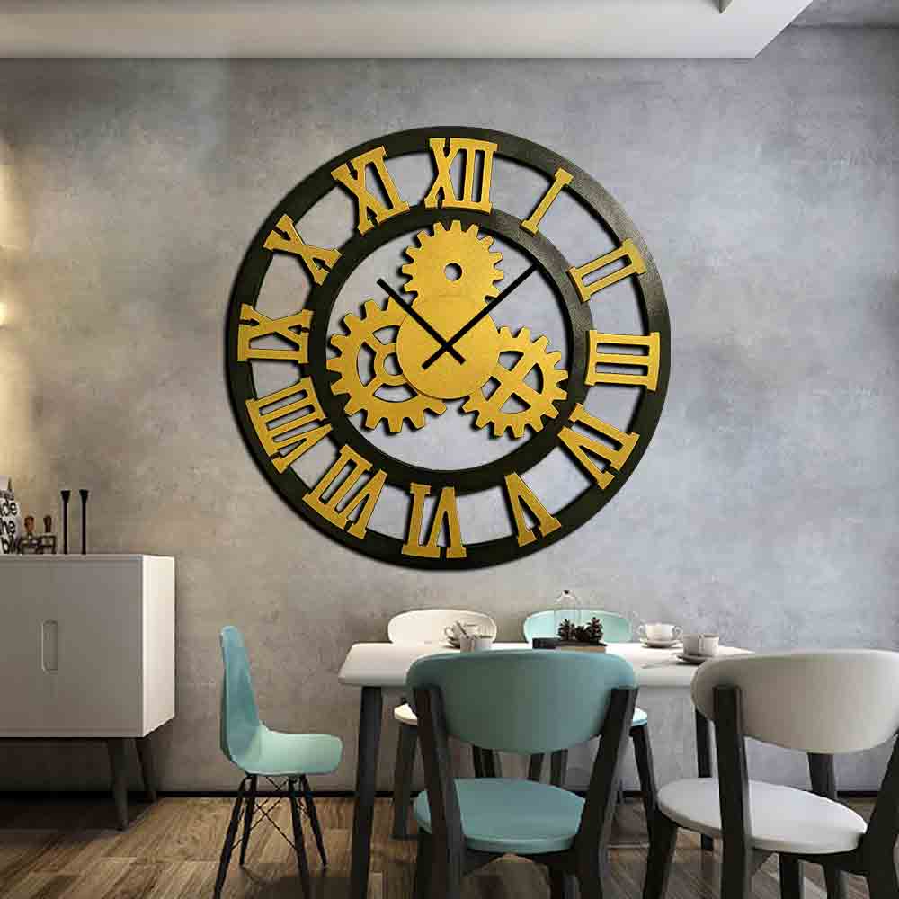Đồng Hồ Bánh Răng 40cm Treo Tường Chât Liệu Gỗ Sản Xuất Tại Việt Nam Hàng Chất Lượng