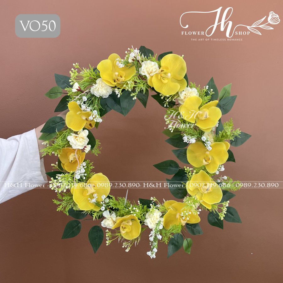 Vòng Hoa Đeo Cổ Trao Giải, Sự Kiện, Hoa Lan Vàng - HOA LỤA HOA GIẢ CAO CẤP HÀ NỘI