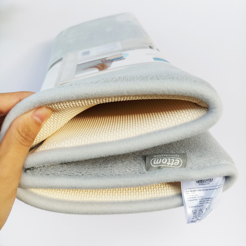 Thảm chùi chân Lock&amp;Lock Memory Foam MAT513 GRY (70x46cm) Màu Xám - Larva Store